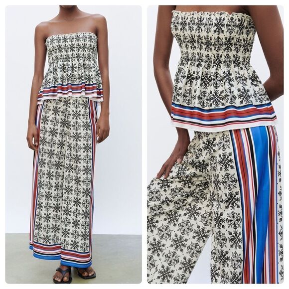 Co-ord Set Top and Pants Printed New - Picture 1 of 15